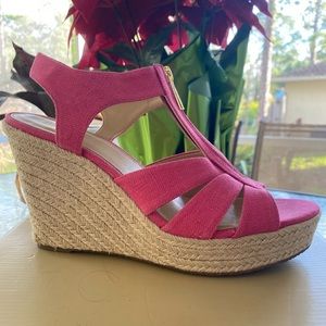 Michael kors Berkeley untra pink wedge sandals
